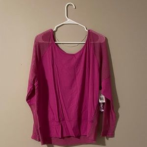 pink workout top new with tags